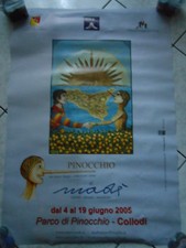 poster manifesto-PINOCCHIO UN NASO LUNGO 120 ANNI-illu.da PIPPO MADE'-cm.67x96