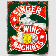 METAL PLAQUE SIGN SINGER