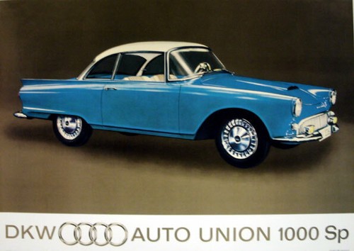 Auto union dkw 1000sp 1958 - auto,