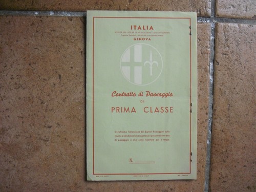 Biglietto prima classe nave - prima,