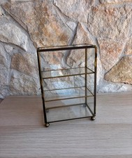 Portagioie Vetrinetta Vintage In Vetro E Metallo