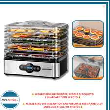 Aigostar Crispy  – Essiccatore Disidratatore alimentare 5 ripiani - CON DIFETTI