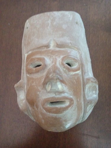 Maschera terracotta peruviana - maschera,