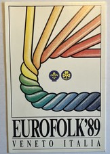 Scout Eurofolk 1989 Agesci Cngei Cartolina Con Annullo