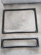FIAT 500 F/L/R 126 COPPIA CORNICE TARGA ANTERIORE + POSTERIORE PLASTICA NERA