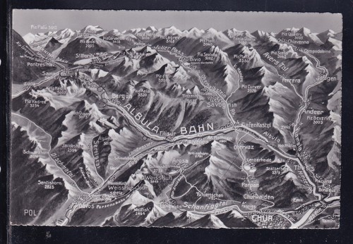 Cartolina svizzera albula bahn - cartolina,