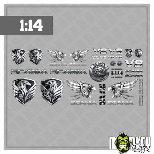 Set adesivi scania grifone - adesivi, v8