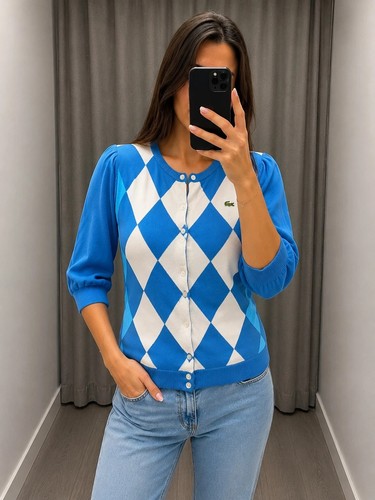 Gilet lacoste femme - lacoste, bleu