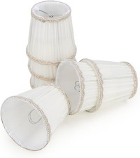 Set Di 6 Paralume in Tessuto, Moderna Coprilampada Tessuto Piccolo per Candela L