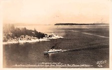 Cartolina fotografica RPPC Point Atkinson Lighthouse Bowen Island Lady Cynthia nave G31
