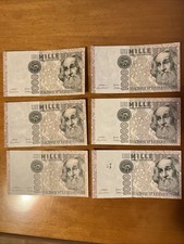 Lotto 6 Banconote 1000 Lire