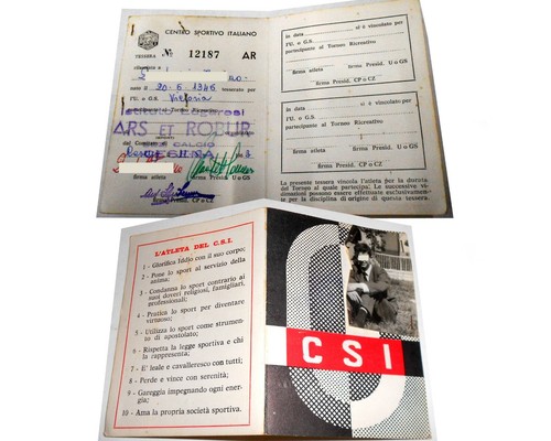 Tessera centro sportivo - tessera,