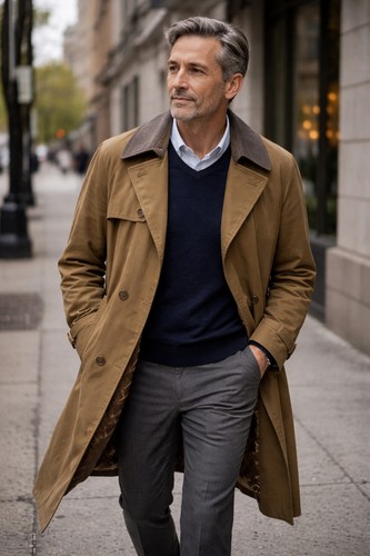 Trench uomo 46l antipioggia - trench,