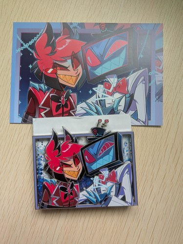 Spilla smaltata argento hazbin - spilla,