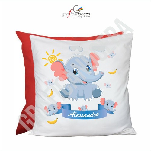 Cuscino quadrato elefante con - elefante,