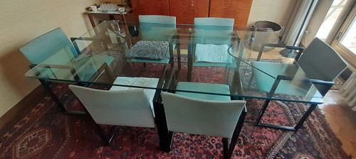 Tavolo cristallo con - tavolo,