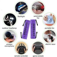 2pz BATTERIE ricaricabili 14500 3.7V 3000Mah PILE TORCIA avvitatore agli ioni