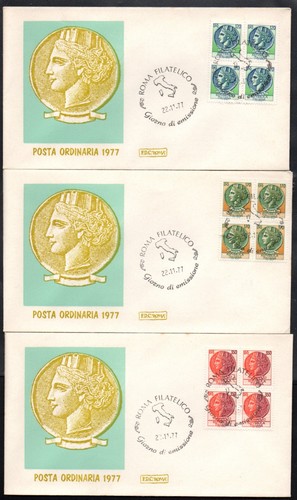 Fdc roma 1977 siracusana - fdc, in