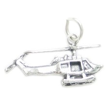 Elicottero charm argento - elicottero, 2d
