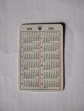 CALENDARIO ROLEX 1974