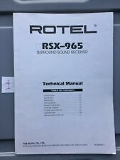 Rotel RSX 965 Manuale di