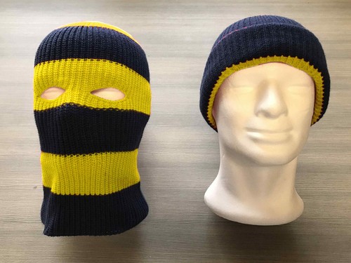 Passamontagna righe gialloblu - righe,