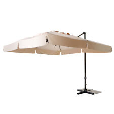 OMBRELLONE GIARDINO DECENTRATO MT 3X3 ALLUMINIO PISCINA TERRAZZO GARDA BEIGE