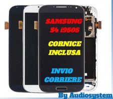 DISPLAY TOUCH SCREEN SAMSUNG GALAXY S4 GT i9505 SCHERMO VETRO FRAME TELAIO COVER