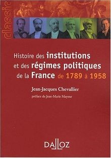 Histoire des institutions - , et