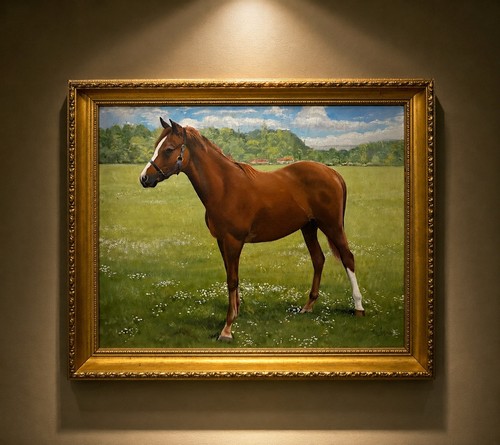 Quadro olio con cornice reg - cornice,