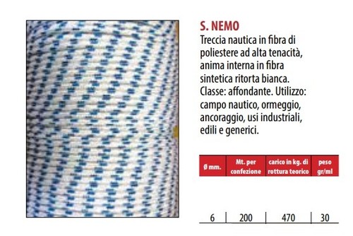Corda poliestere navale - mm,