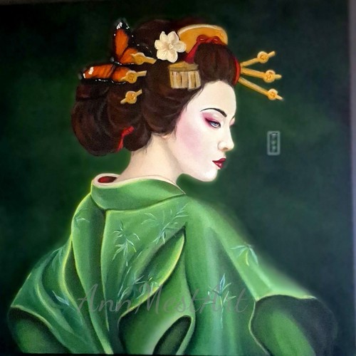 Chō geisha quadro dipinto - quadro,