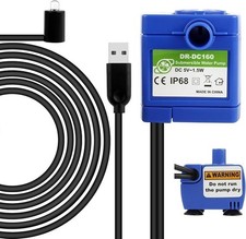 Wilktop - DR-DC160 Pompa per animali domestici, per fontana 5v 1,5W
