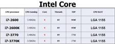 Processore CPU Intel Core i7-2600 i7-2600K i7-3770 i7-3770K nuovo in scatola