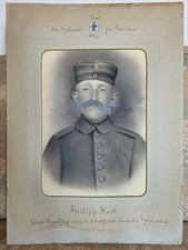 WW 1 Foto originale grande formato (63 x 48) di un soldato dell'esercito tedesco