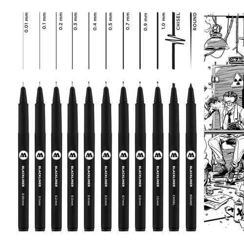 Molotow 200485 blackliner nero - molotow,