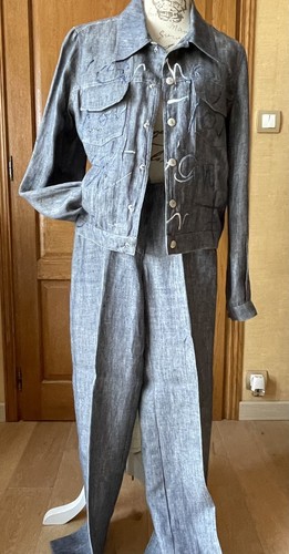 Tailleur pantalon lin - pantalon,