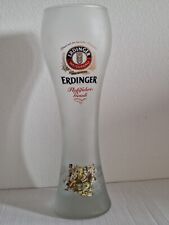 Bicchiere Birra Erdinger 0,5l Bianco Satinato Weissbrau Aus Bayern