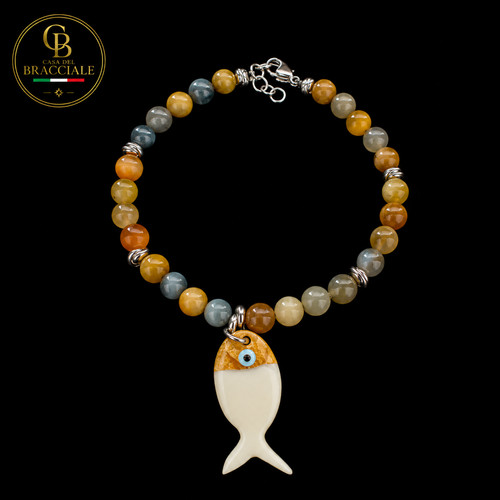 Bracciale fish bianco - bracciale,