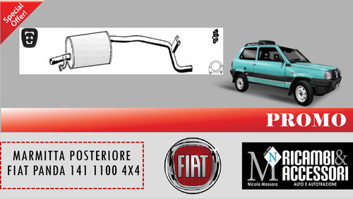 Marmitta posteriore fiat panda - fiat,