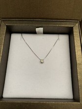 Collana Punto Luce cipollina in Oro Bianco 18k con Diamante, ct 0,04