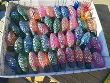 Palline Di Natale Vetro  Luci Ricambi Vintage luminarie Illuminazione Retrò 