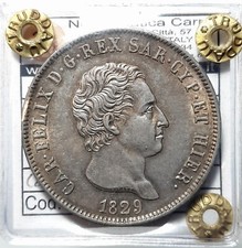 [NC] CARLO FELICE - 5 LIRE 1829 TORINO - SPL/FDC (nc206b)