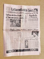 GAZZETTA DELLO SPORT 11 GIUGNO 1960 GIARDIELLO-BECERRA-MASSIGNAN-INTER-ANQUETIL