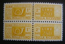 1955 Italia Blocco 2 Valori