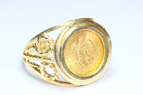 Anello con moneta - , dos