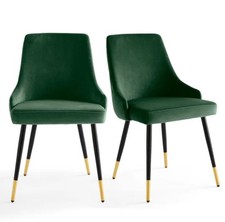 Sedie da Pranzo Verde Set di 2