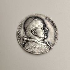 MEDAGLIA PIO XI - MOLTO RARA RRR (R3) ARGENTO STABILIMENTO STEFANO JOHNSON - 091