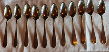 Set 11 cucchiaini da caffè vintage G.B.I. Alpacca – Modello Milanese