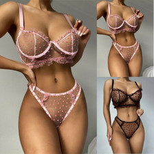 Set lingerie donna pizzo rete